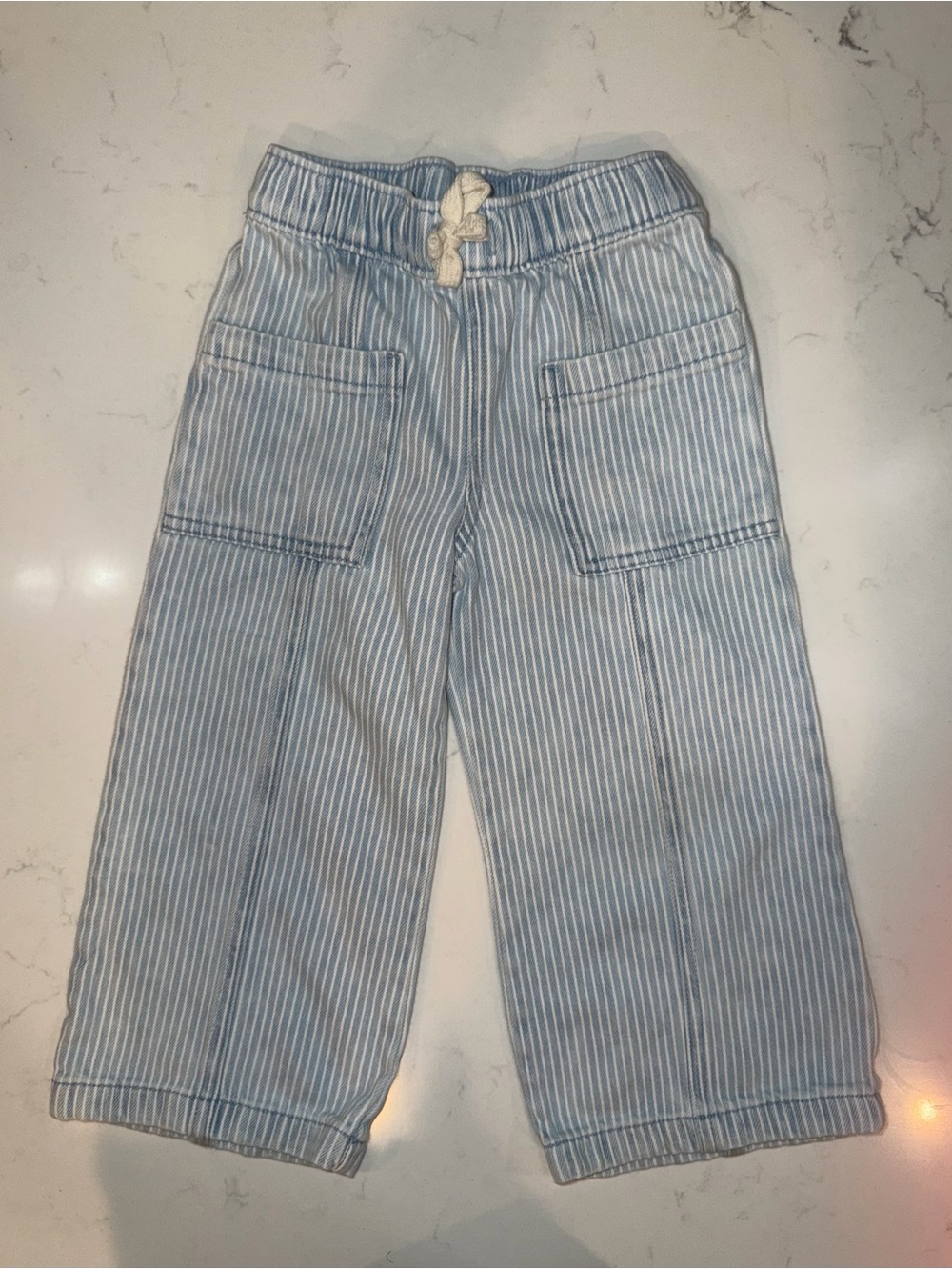 Cat & Jack Light Blue Striped Pull-On Jeans